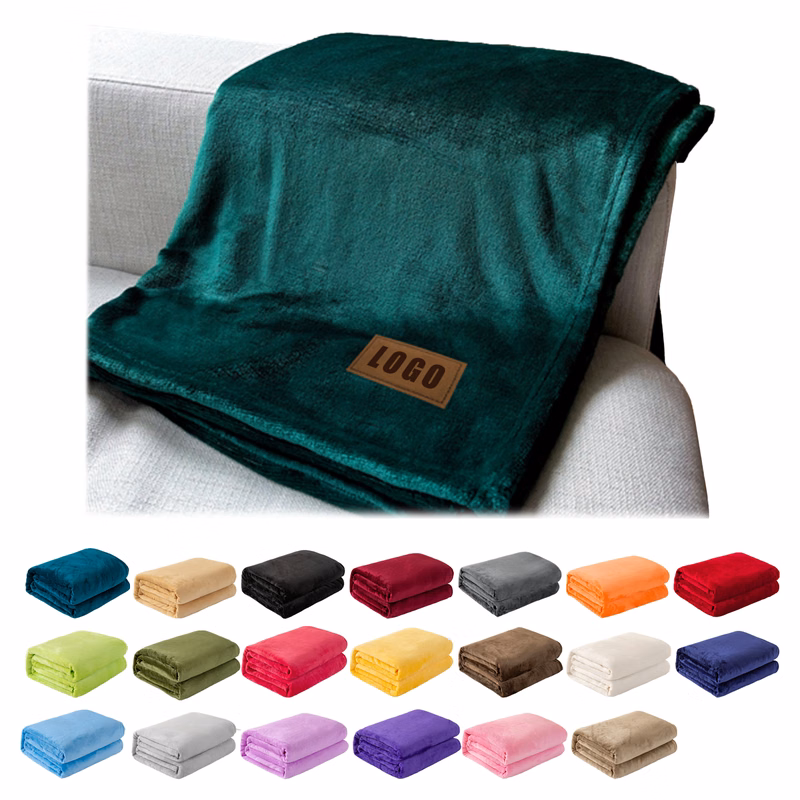Plush Flannel Throw Blanket