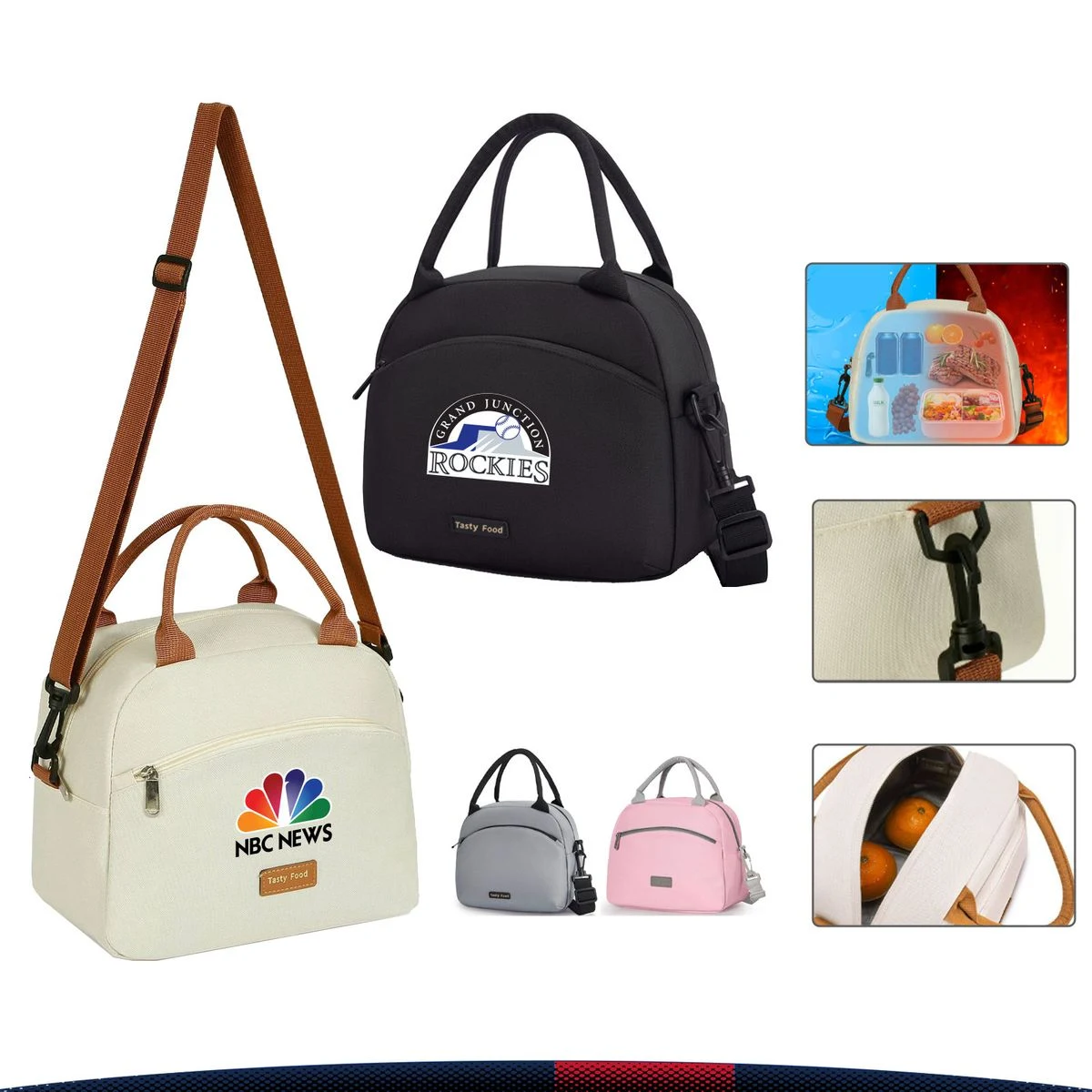 Wemsy Crossbody PEVA Lunch Cooler Bag 1