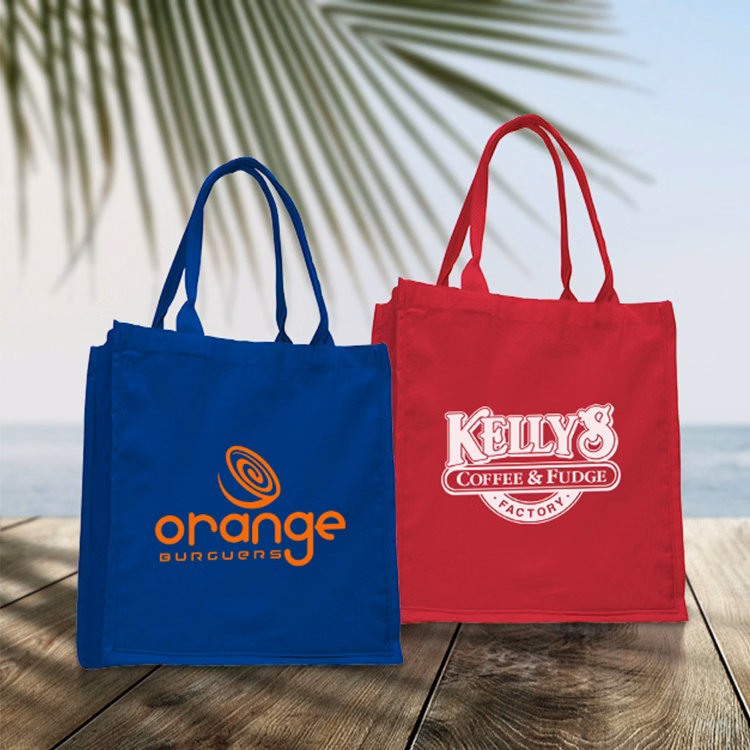 Colorful Cotton Fancy Handle Tote