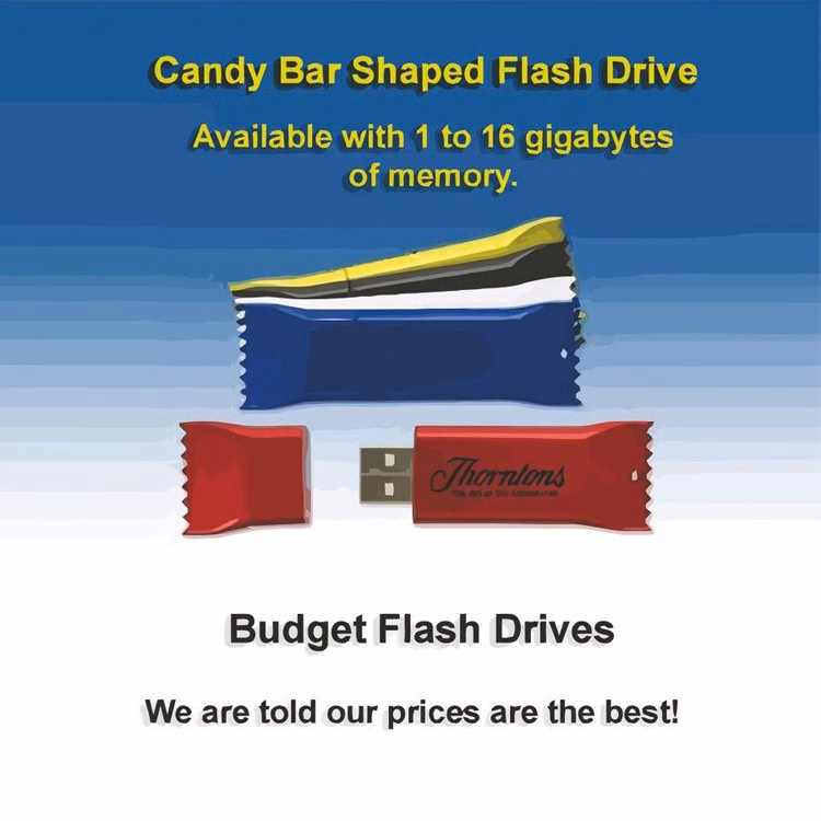Candy Bar Flash Drive / USB - 1 GB