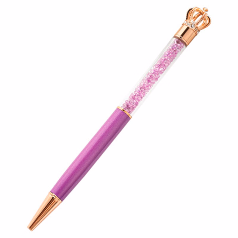 Crown Refills Diamond Crystal Stone Metal Ballpoint Pen