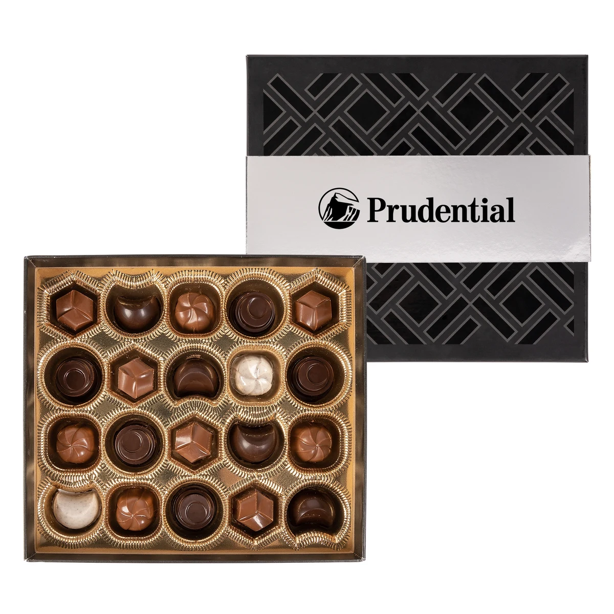 Gourmet Truffles Gift Box Silver Band - 20 pc 1