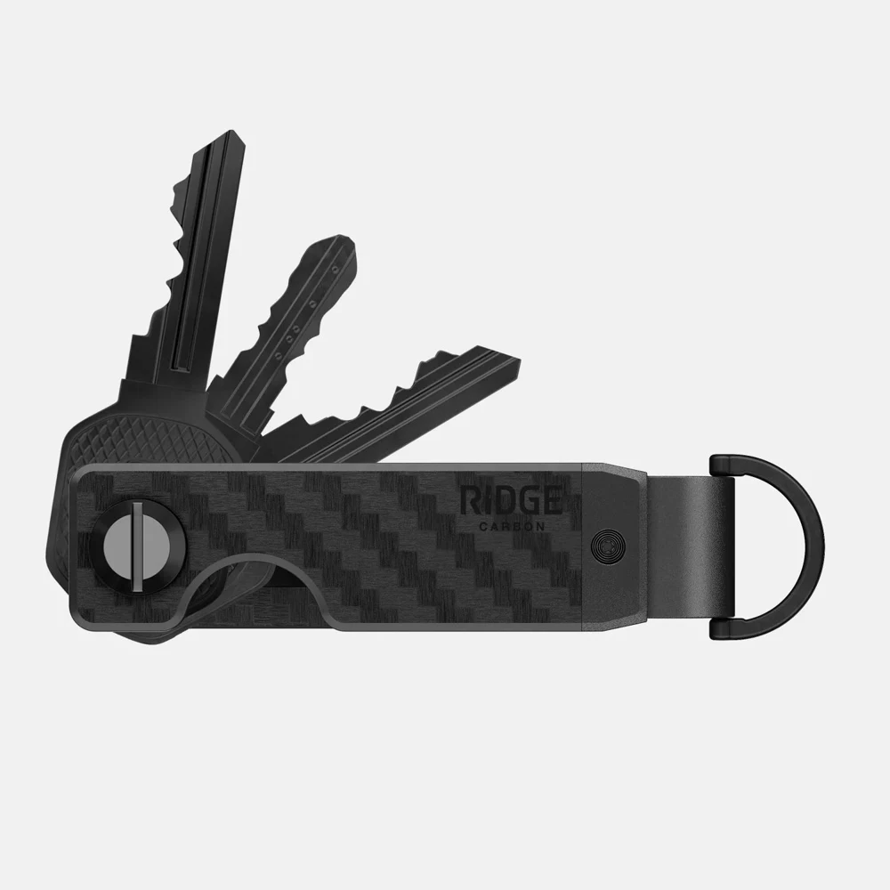 RIDGE® Carbon Fiber KeyCase Slim Metal Key Organizer 1