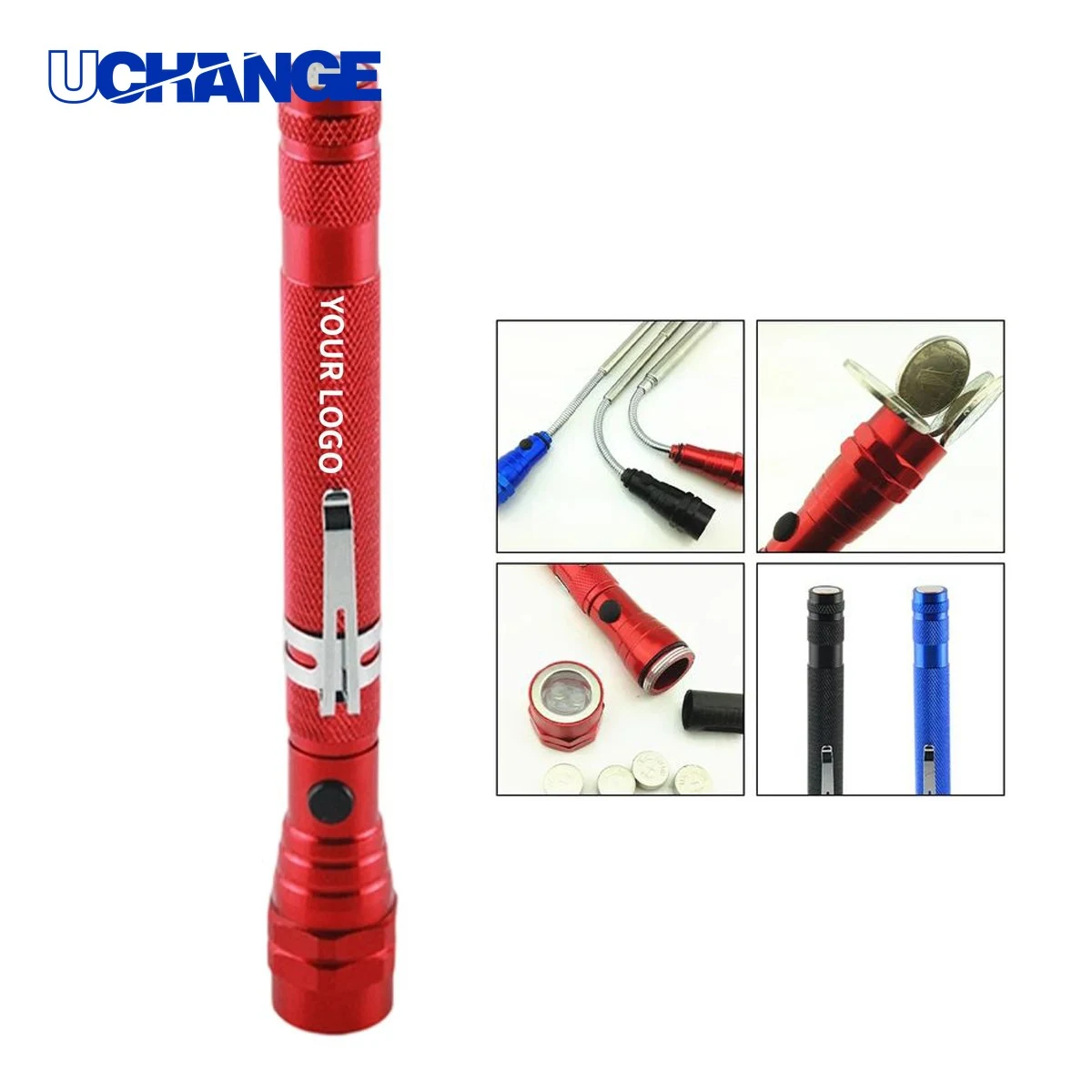 Portable Telescopic LED Flashlight Tool with Magnetic Tip 1