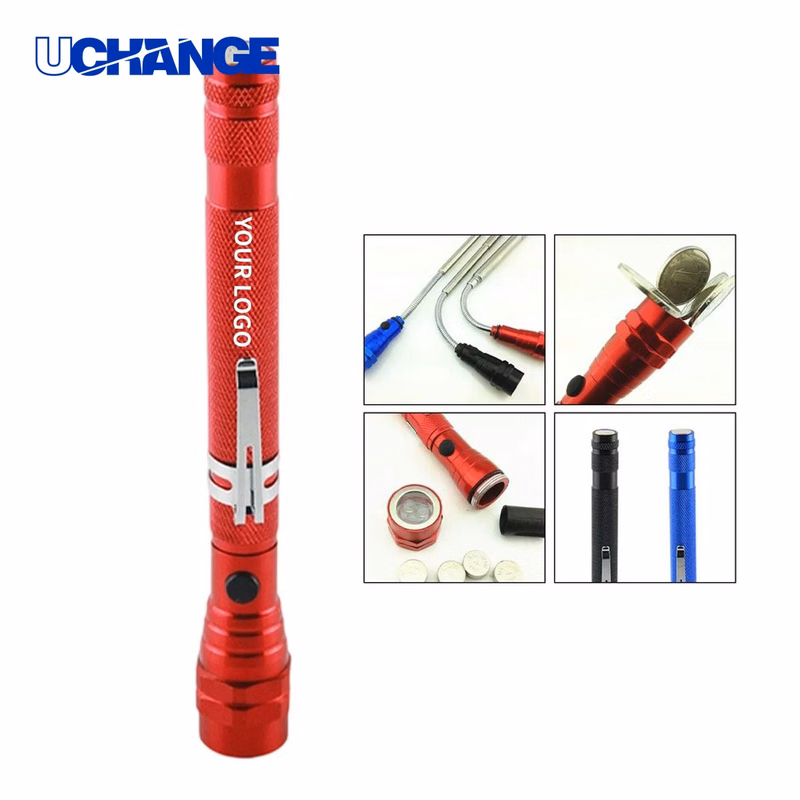 Portable Telescopic LED Flashlight Tool with Magnetic Tip