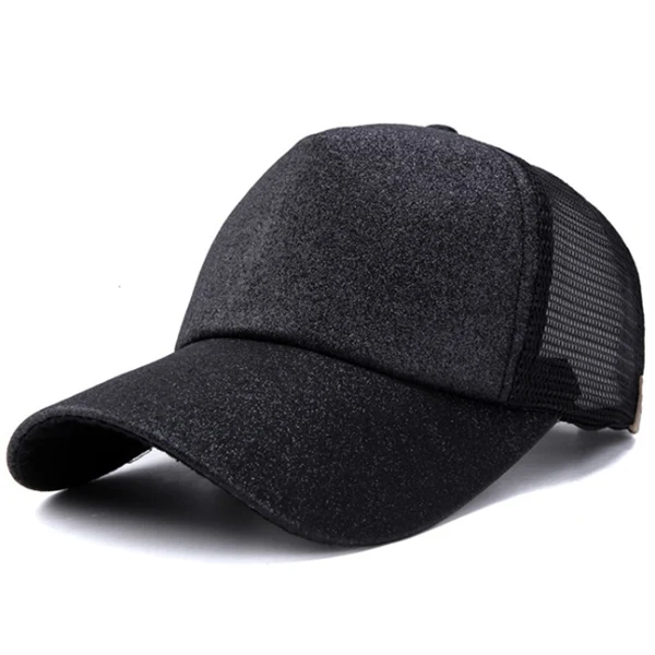 High Bun Ponytail Glitter Baseball Cap 1