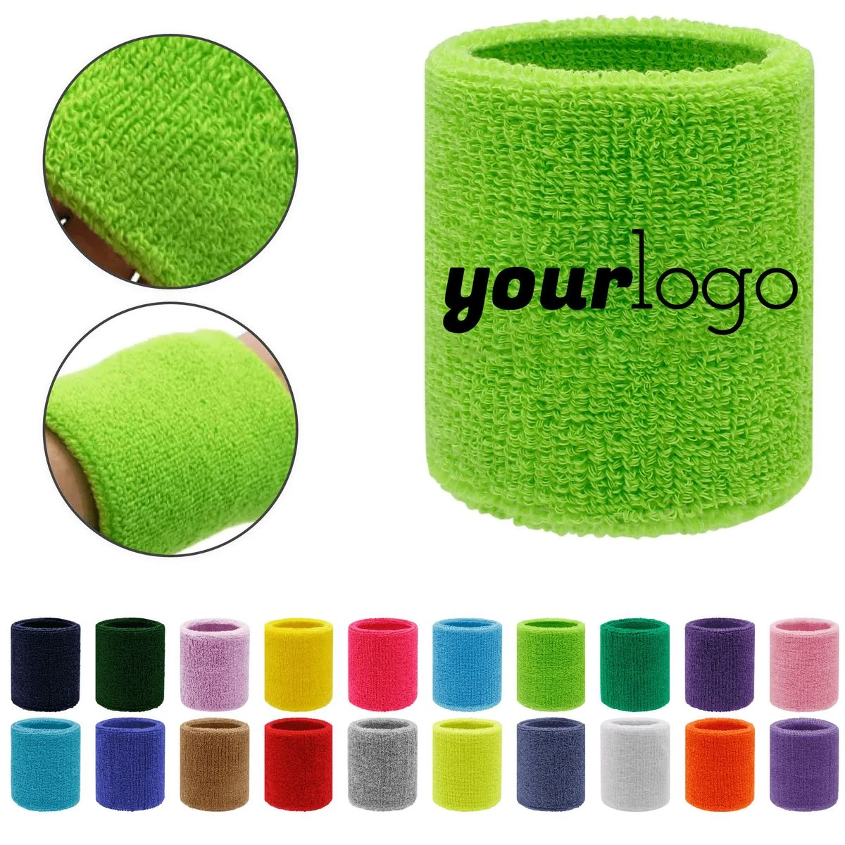 Elastic Terry Fitness Sweat Wristband 1