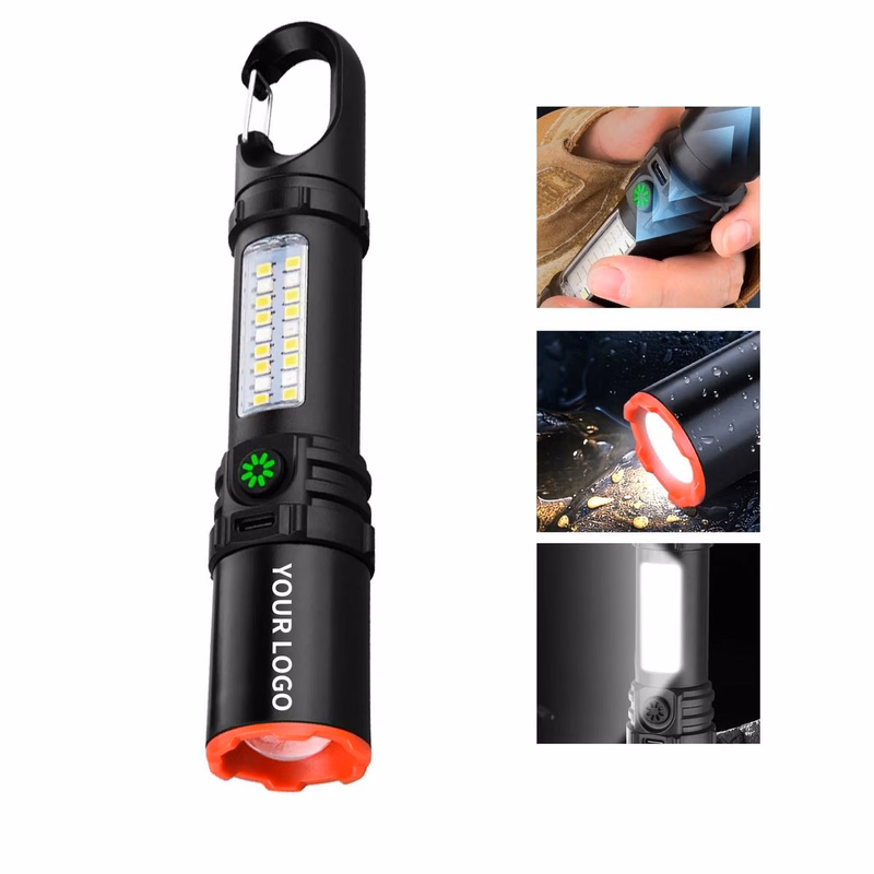 Waterproof LED Flashlight with Rechargeable Battery