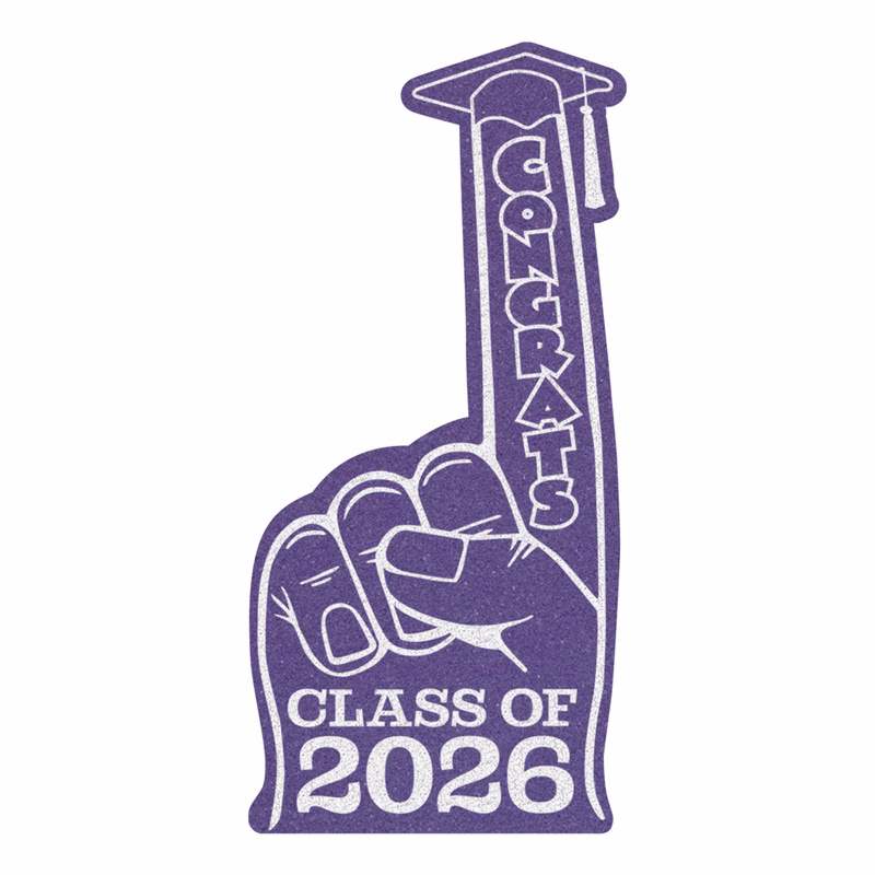 18" #1 Foam Finger with Grad Cap