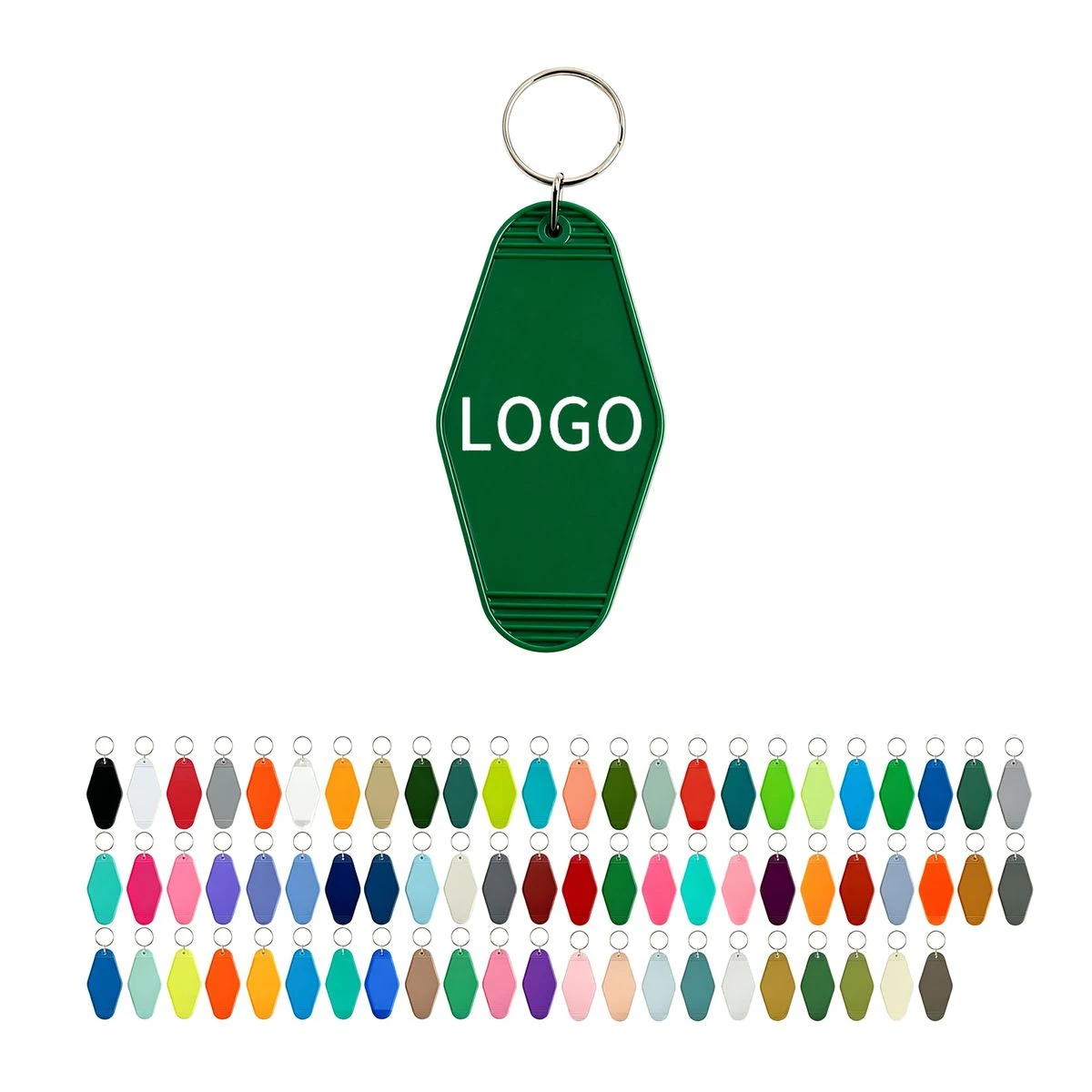 Rhombus Plastic Key Tag 1