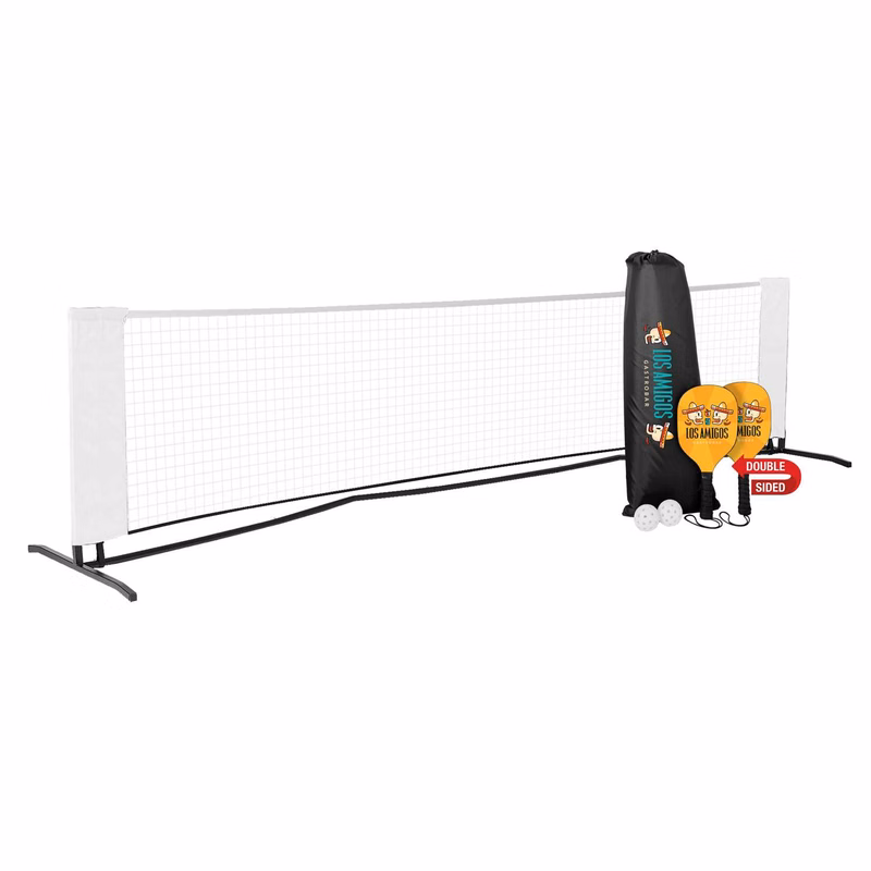 Pickleball Set Plus with Net, Double-Sided Paddles