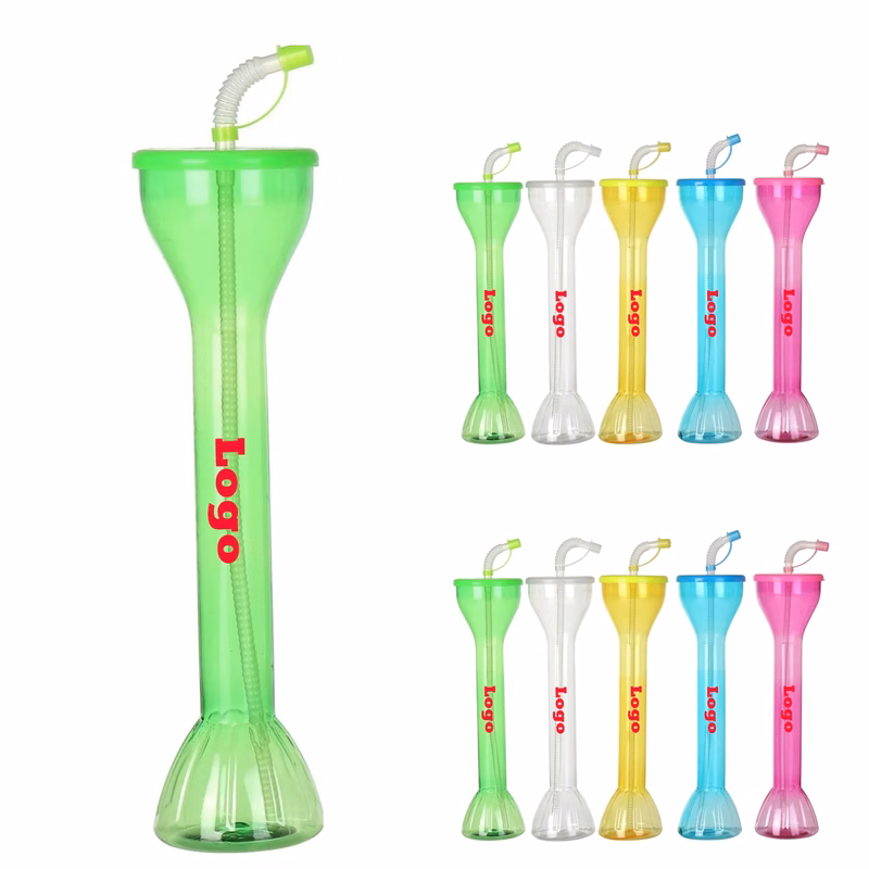 20 oz Party Yard Dumbbell Shaped Slushy Cup With Straw