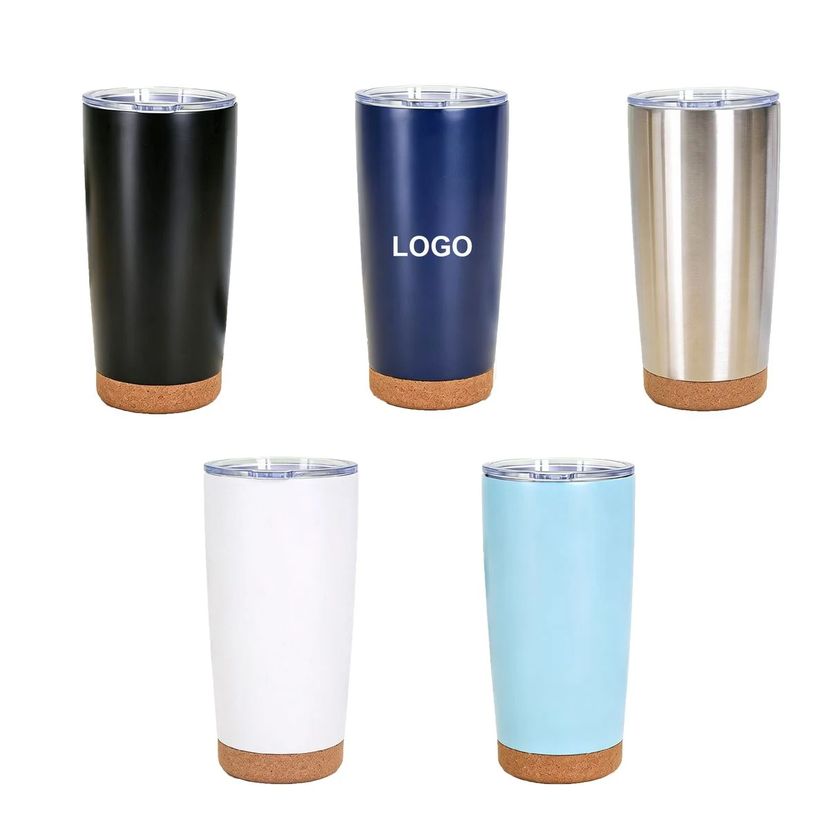 Cork Bottom Insulated Stainless Steel Tumbler with Lid 1