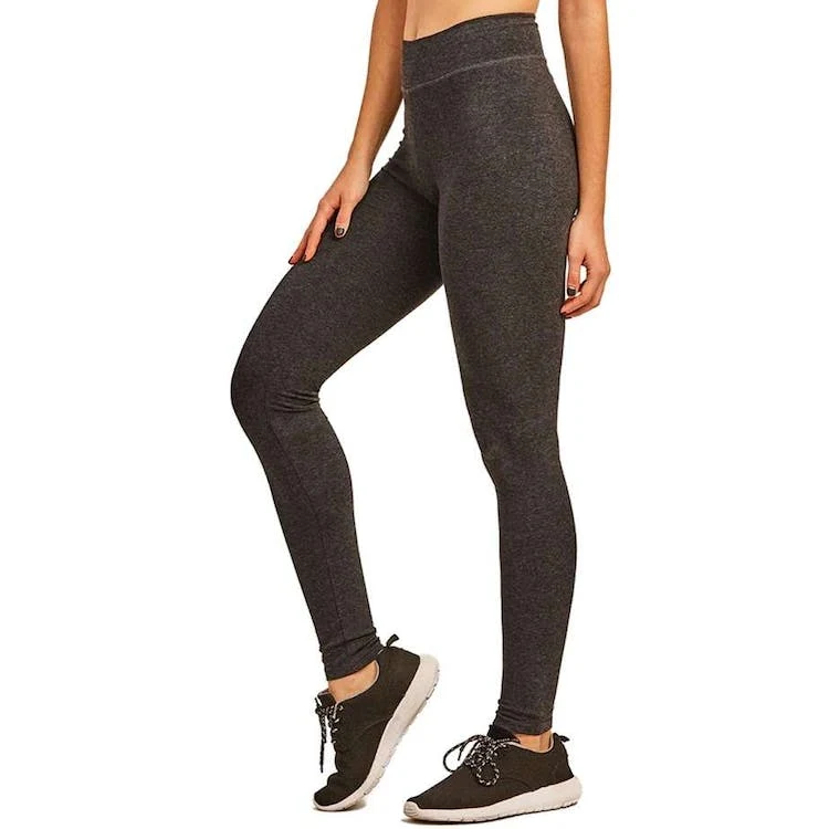 Women's Cotton Leggings - Medium Charcoal Gray 1