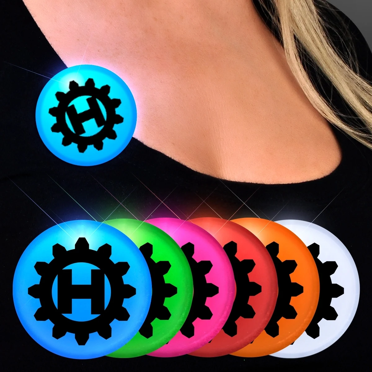 Frosted blinking circle clips 1