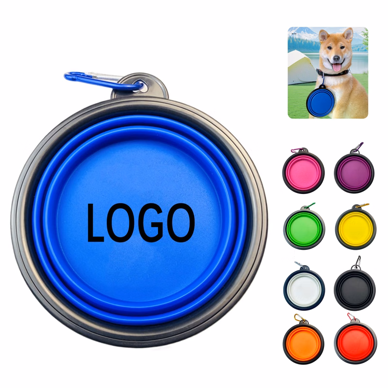 Collapsible Pet Bowl With Carabiner Hook