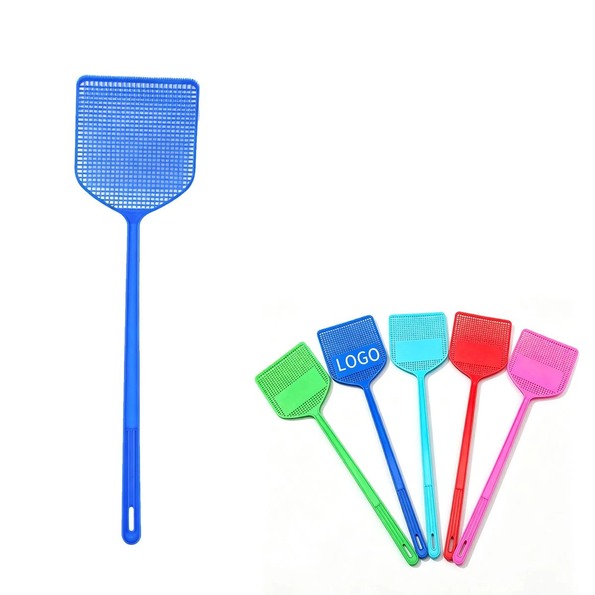 Thickened Plastic Fly Swatter with Long Handle 1
