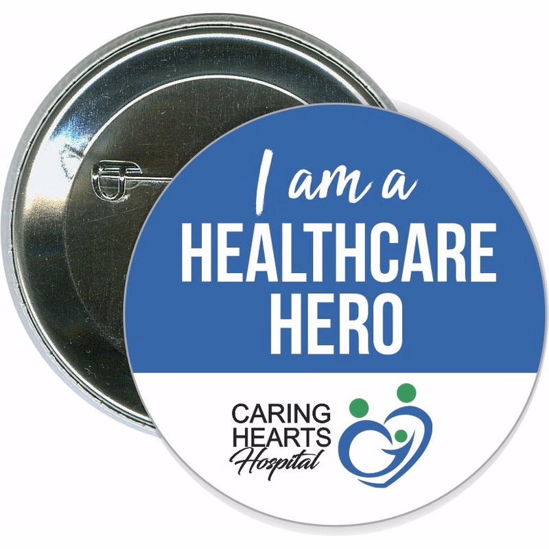 Healthcare Hero, COVID-19, Coronavirus Button