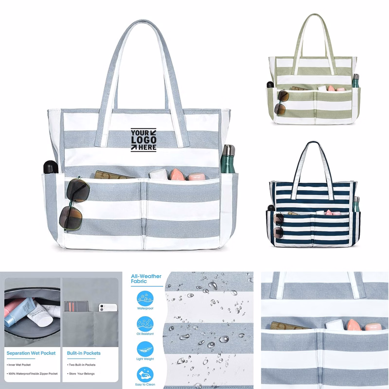 Women Beach Waterproof Sandproof Swim Pool Tote Bag