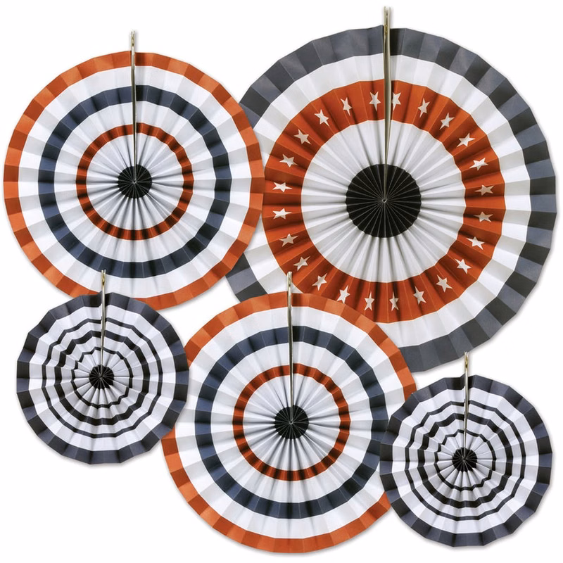 Patriotic Paper Fans - Assorted