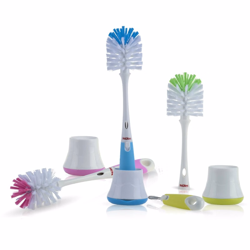 Nuby Baby Bottle Brushes - Stand Included