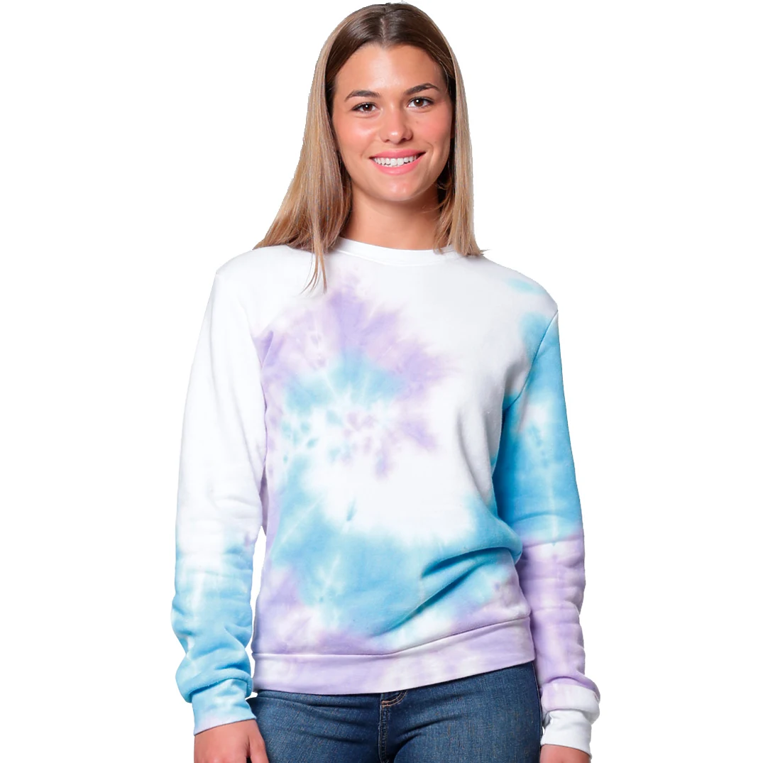 UniseXSwirl Tie Dye Crew Sweatshirt 1