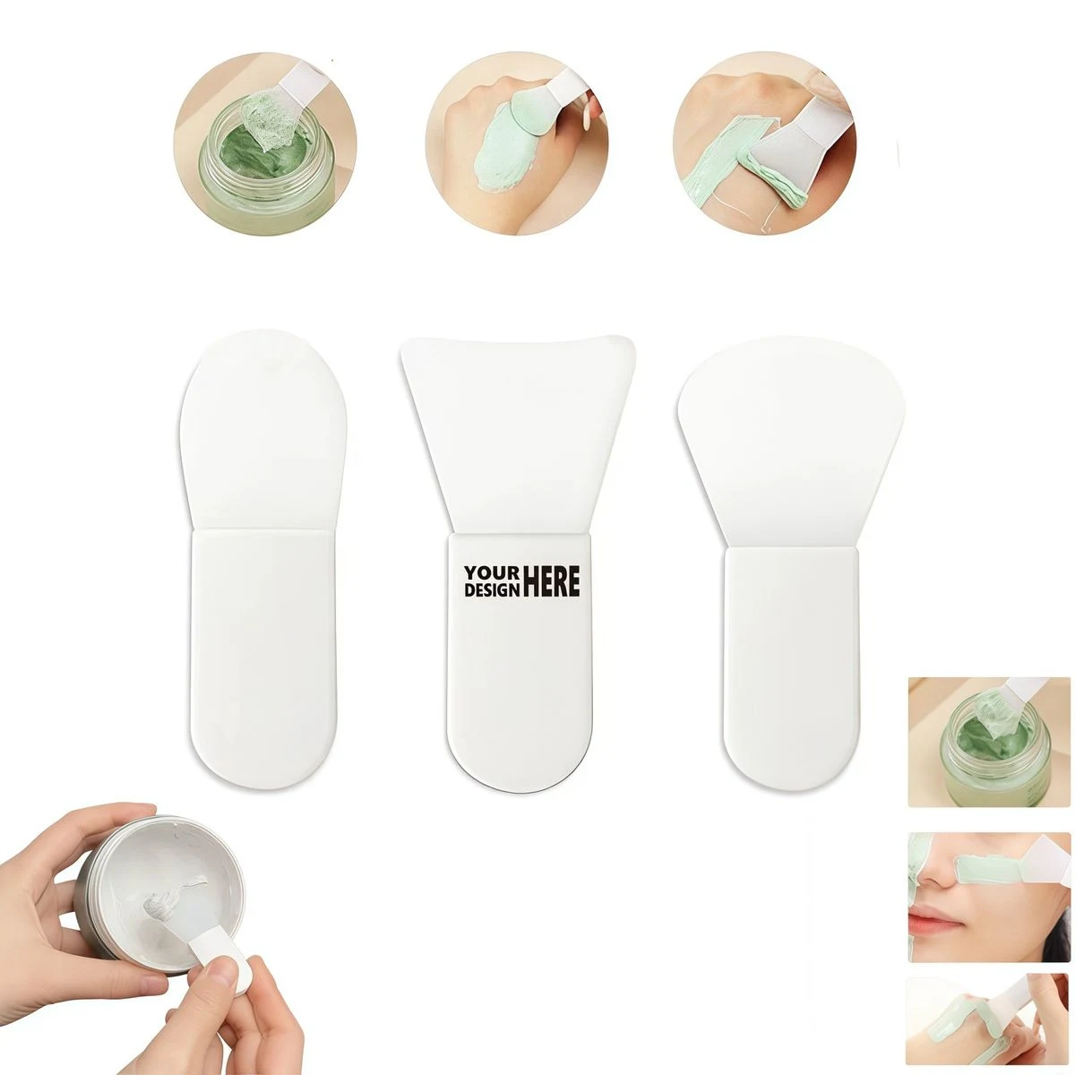 2.3 Inch Compact Silicone Spatula for Skincare Samples 1