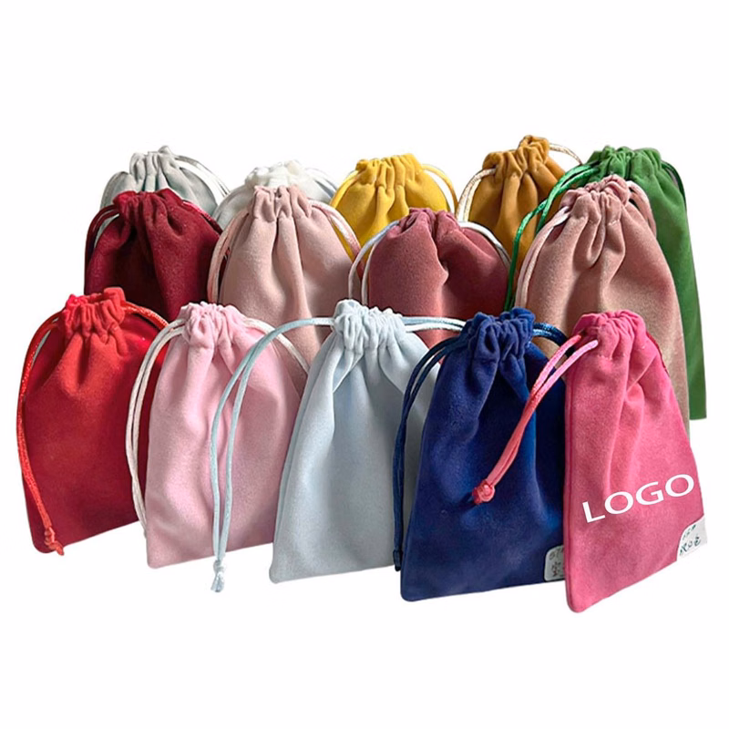 Portable Comfortable Velvet Drawstring Bags