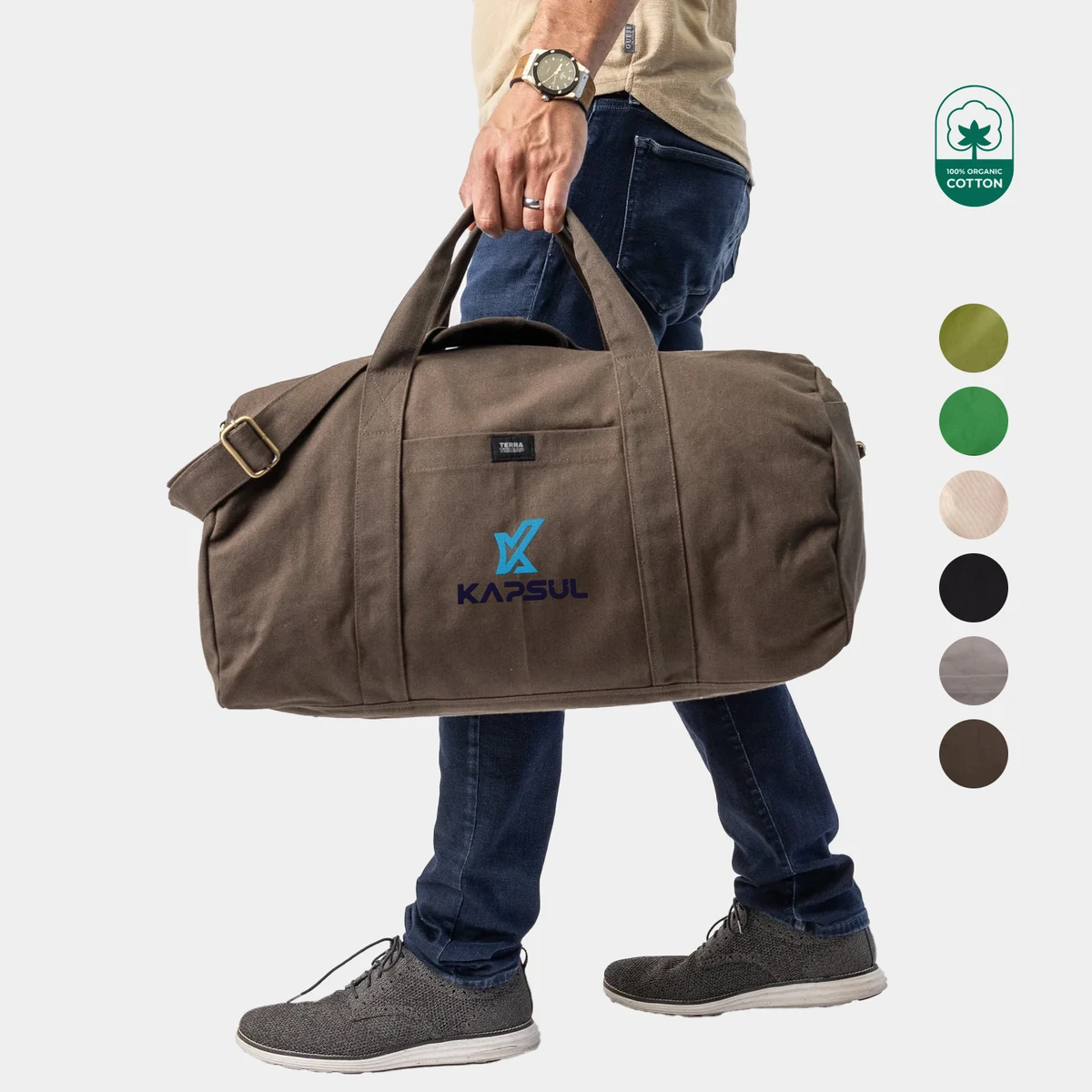 TERRA THREAD® - Bumi Eco 56L Duffel Bag Sustainable GOTS & Fair Trade Certified 1