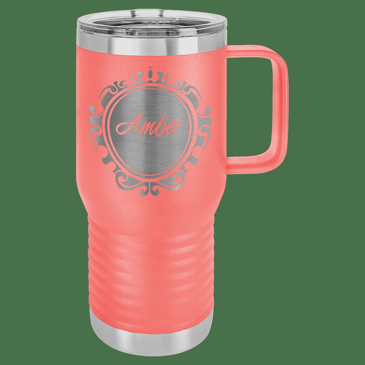 Polar Camel 20 oz. Coral Vacuum Insulated Travel Mug with Slider Lid 1