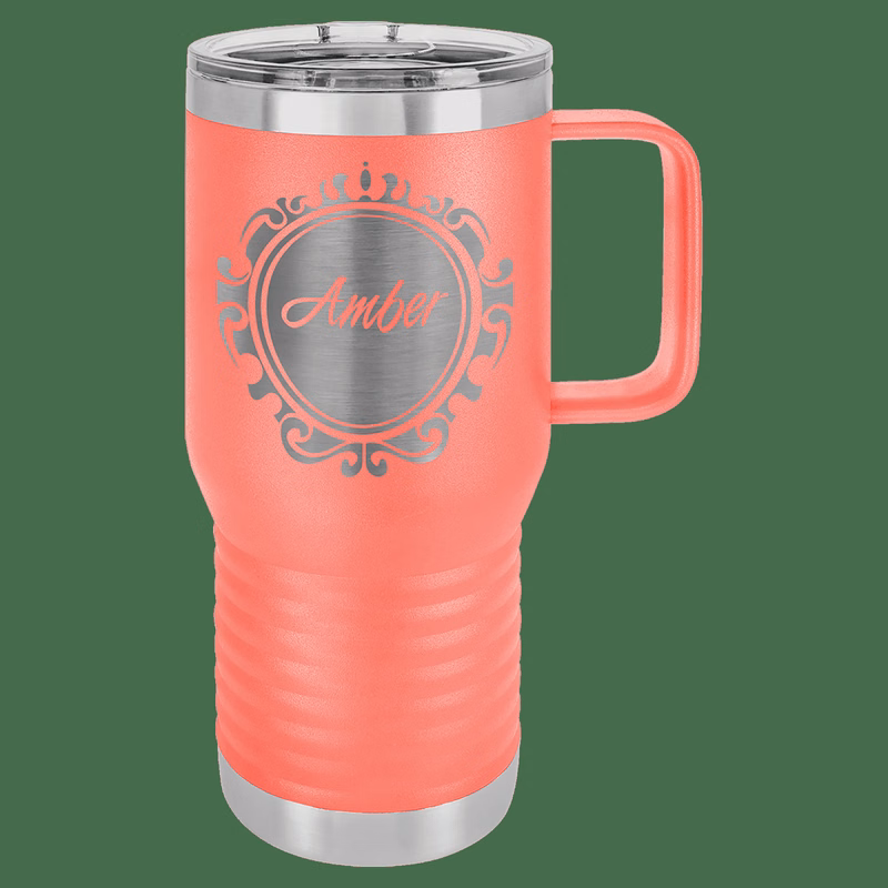 Polar Camel 20 oz. Coral Vacuum Insulated Travel Mug with Slider Lid