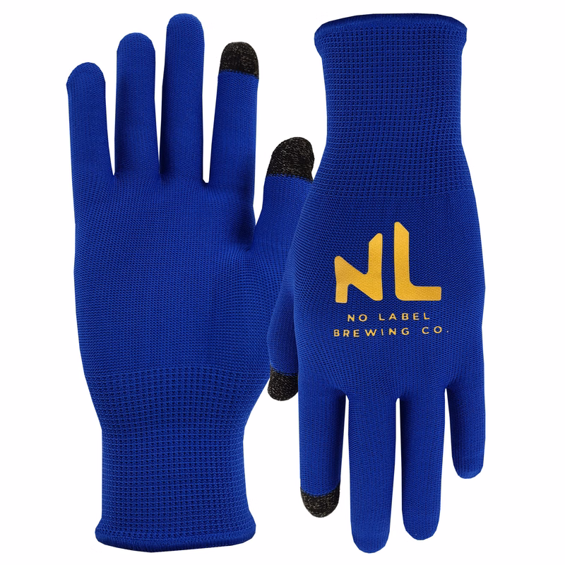 Sports Performance Runners Text Gloves with Oversized DTF on Top of Hand