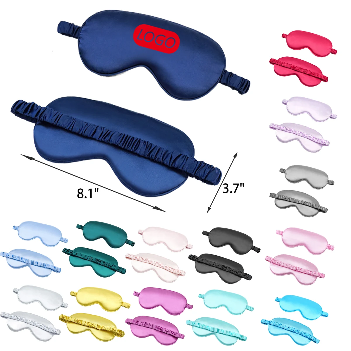 MOQ 50 PCS Lightproof Solid Color Eye Mask 1
