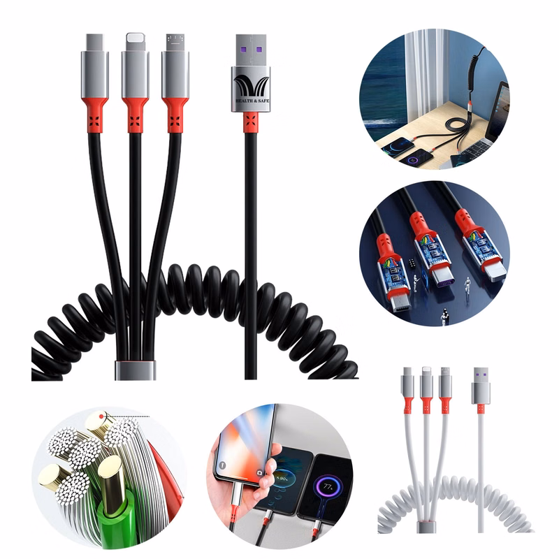 Retractable Multi 3 In 1 Fast Charging Cable