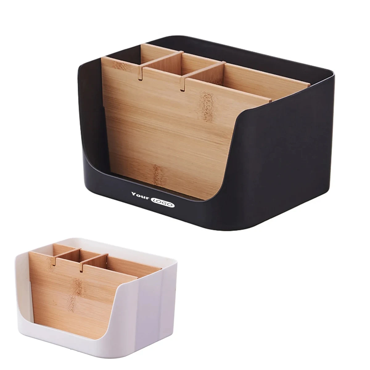 Plastic U-Shaped Small Square 5-Compartment Tabletop Storage 1