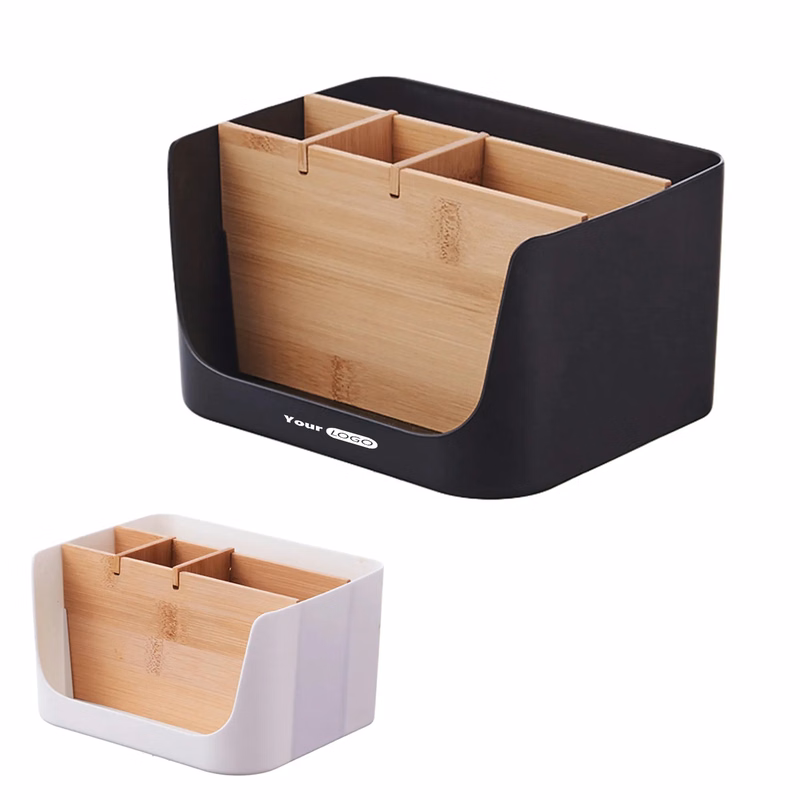 Plastic U-Shaped Small Square 5-Compartment Tabletop Storage