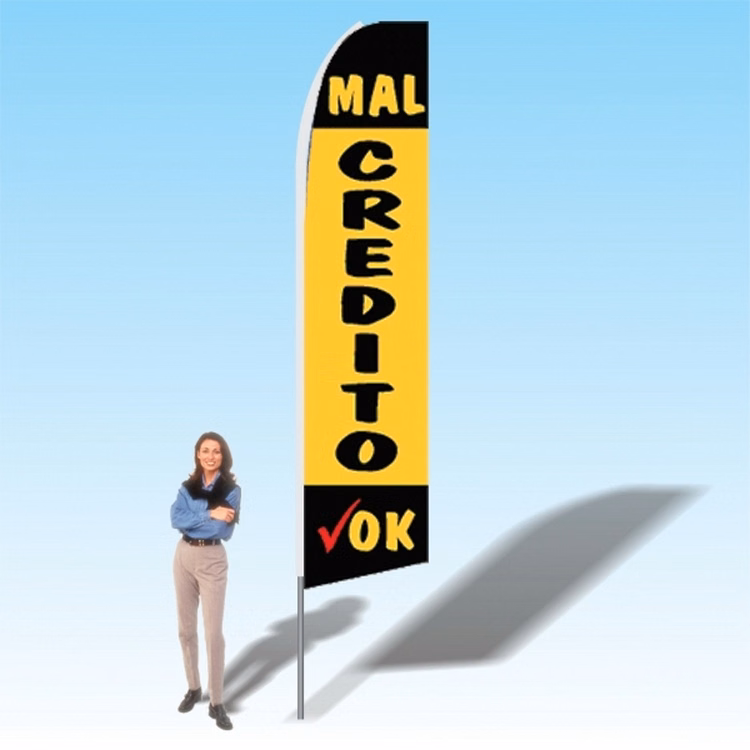 15FT Bad Credit OK Teardrop Promo Flag