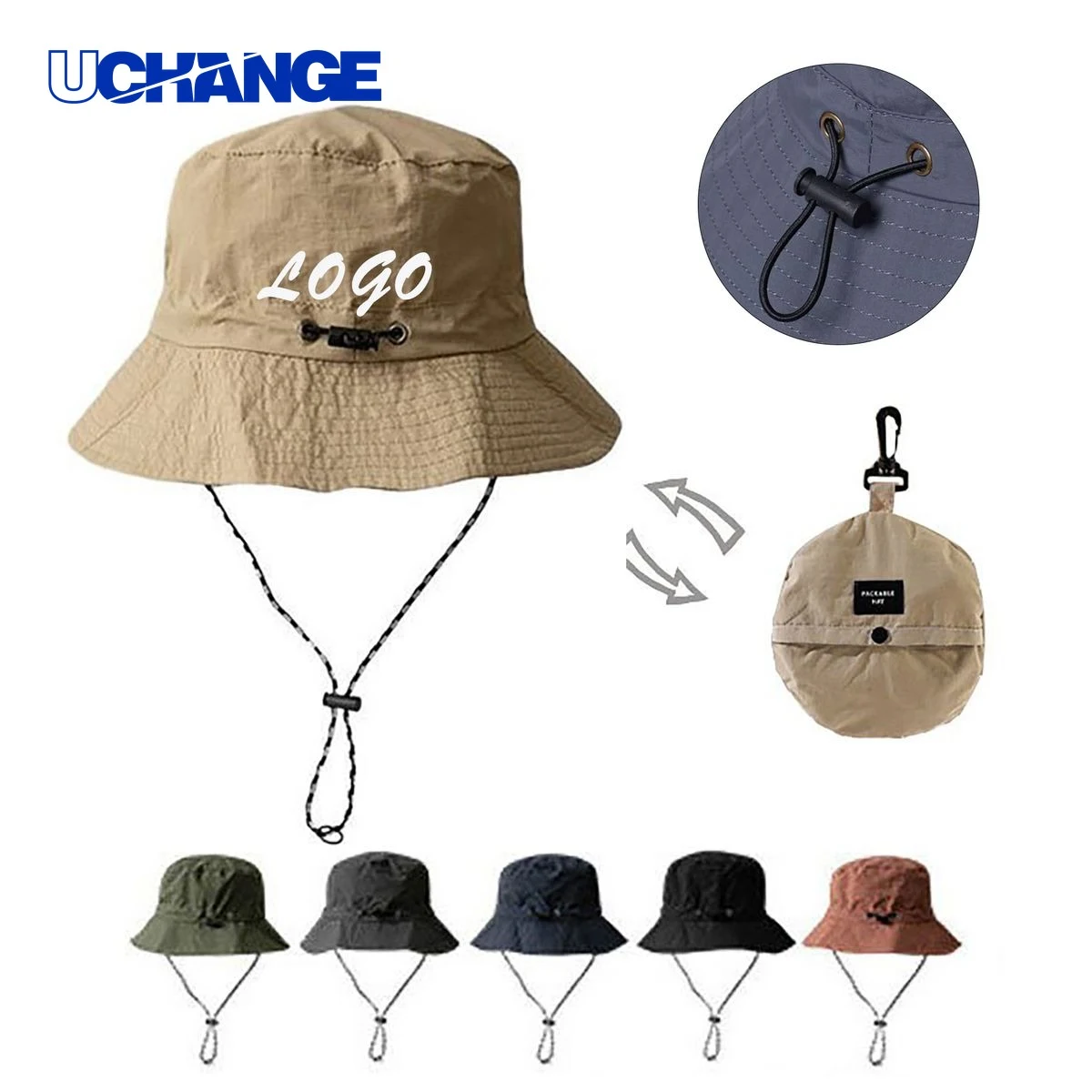 Foldable Adjustable Bucket Sun Hat 1