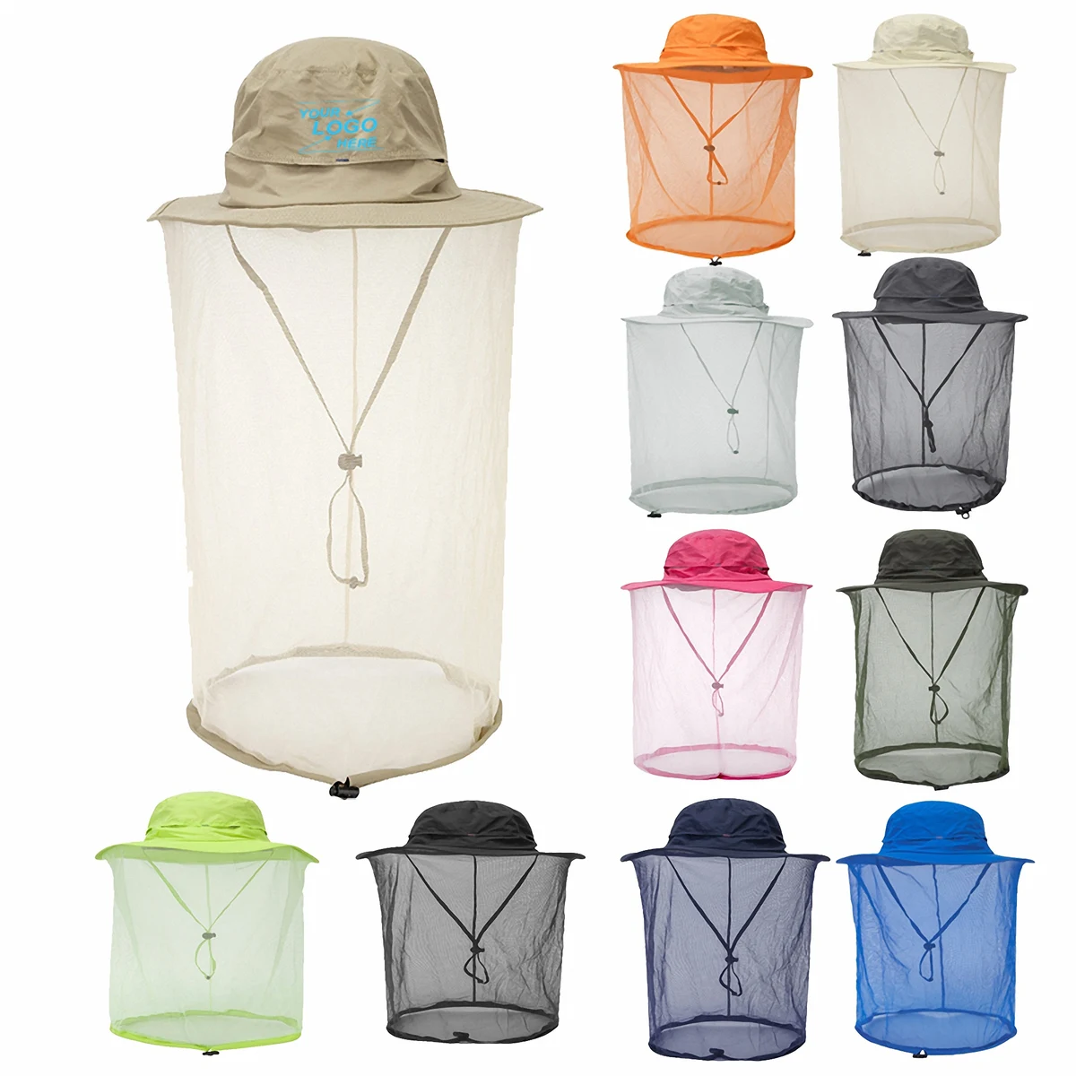 Mosquito Repellent Hat with Head Net Mesh Face Shield 1