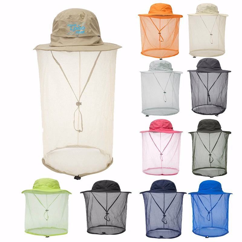 Mosquito Repellent Hat with Head Net Mesh Face Shield
