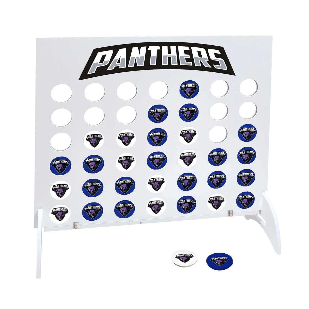 Giant 4-In-A-Row, 21 Blue & 21 White Disks (Single-Sided) 1