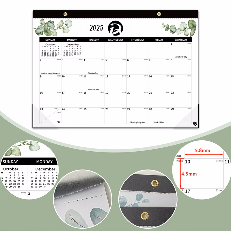 2025 Magnetic Calendar English Countdown Soft Magnetic Fridge Magnet