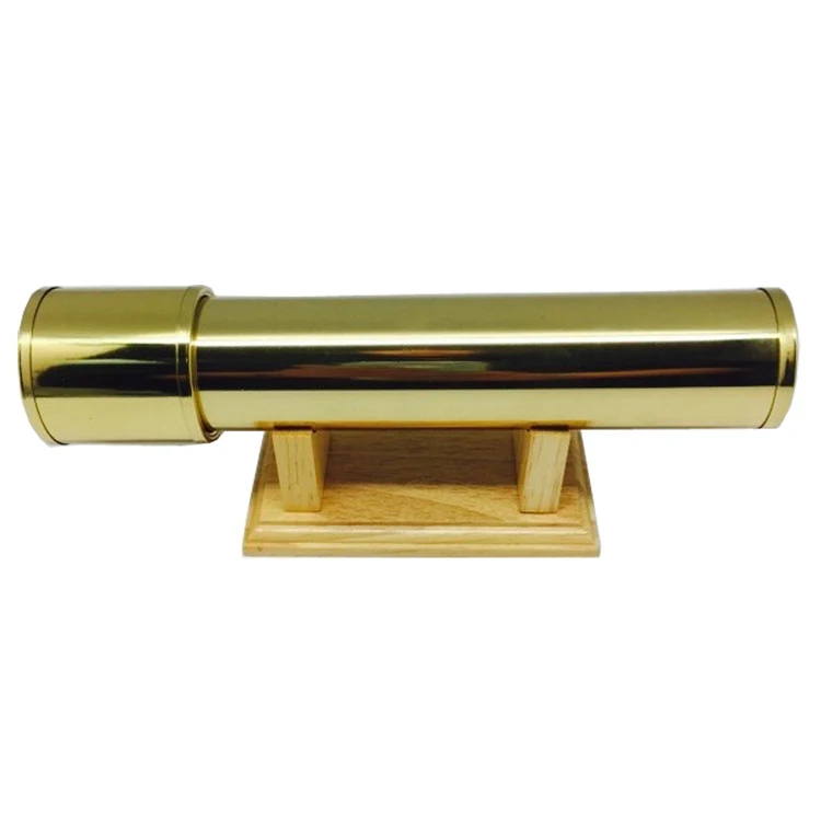 GOLD KALEIDOSCOPE WITH WOOD STAND 1