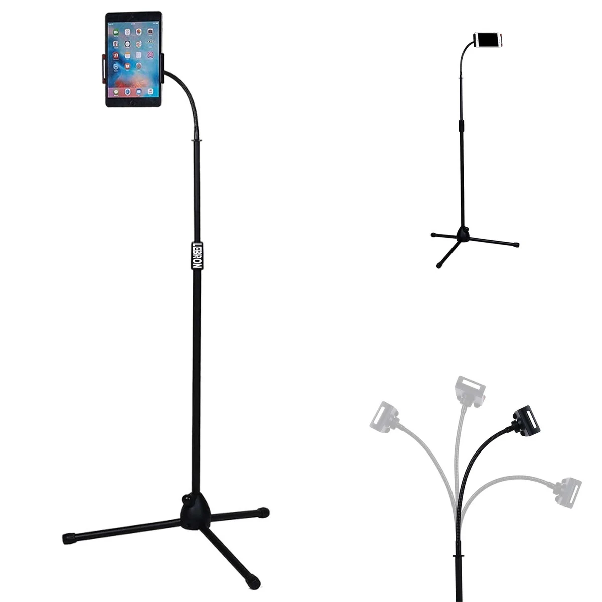 Retractable Adjustable Phone Floor Tripod Stand 1