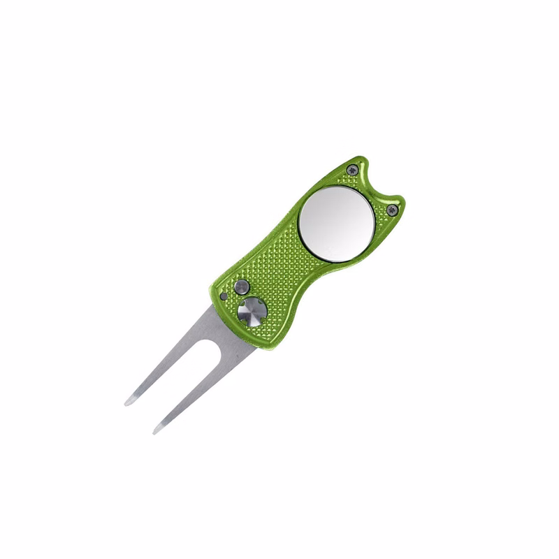 Foldable Stainless Steel Divot Fixer With Magnetic Marker 2.76"