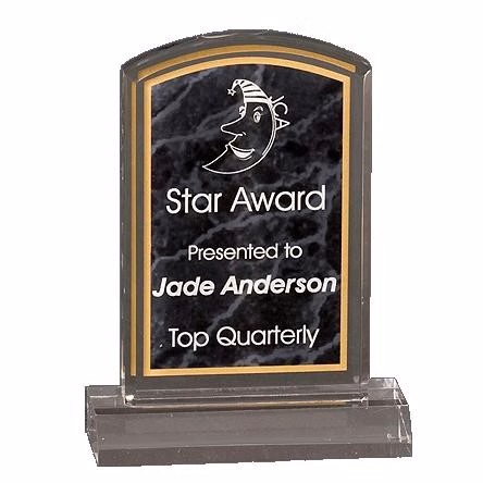 Black Marble Acrylic Award