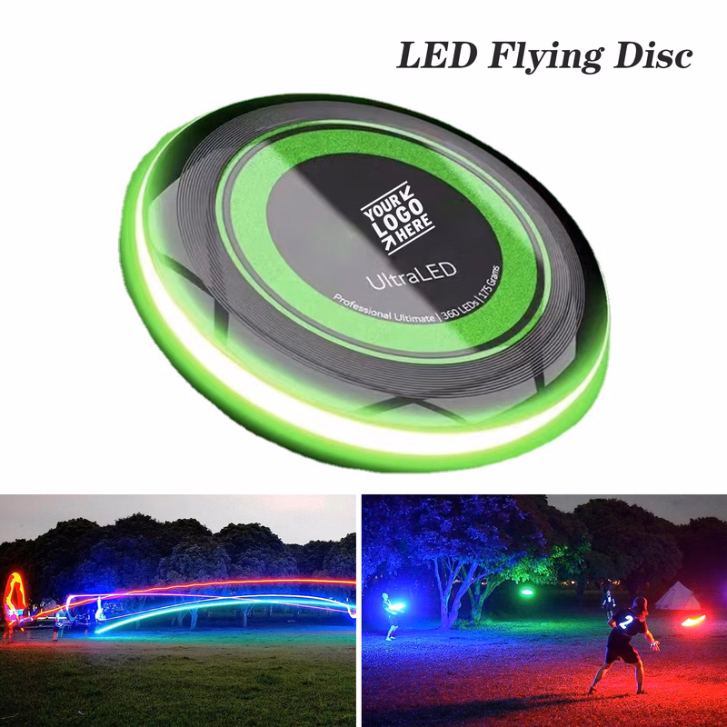 Patent-Pending Extremely Bright Smart Auto Light Up Rechargeable 175g LED Flying Disc