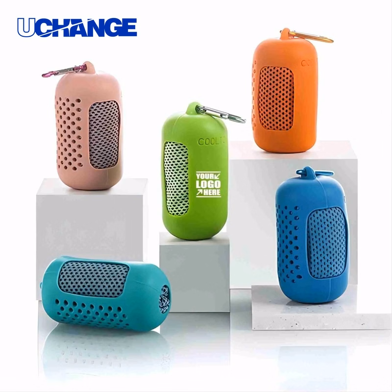Ice Cooling Towel with Silicone Case