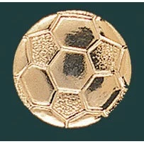 Soccer Metal Chenille Letter Insignia Pin 1