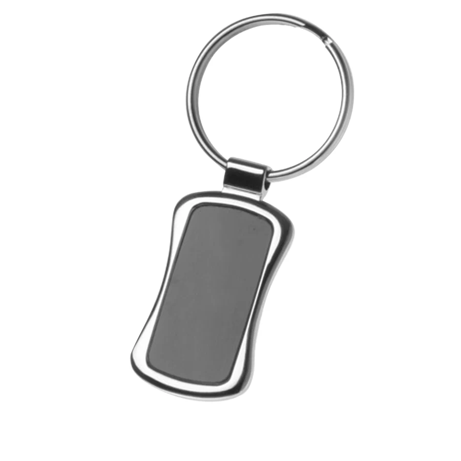 Black Chrome Engraved Metal Keychain 1